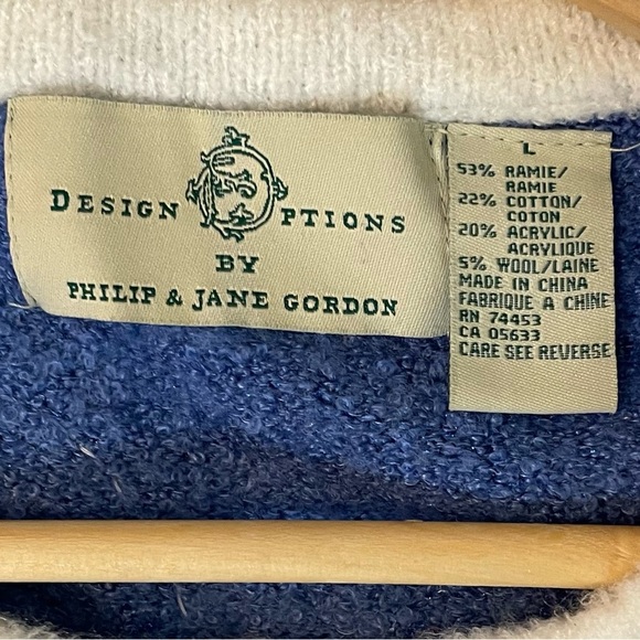 Blue and White Festive Cardigan - Picture 5 of 6